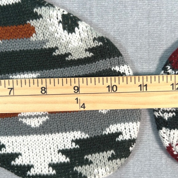 Southwestern Knit Christmas Stockings Fringe Aztec Pattern Holiday Decor Set - Picture 11 of 11